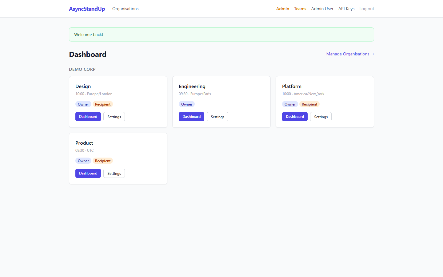 AsyncStandUp Dashboard