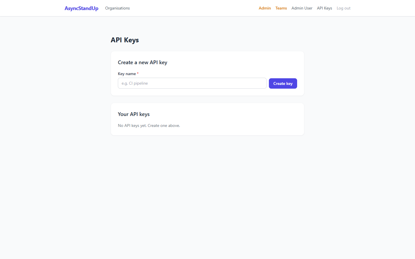 API Keys Management